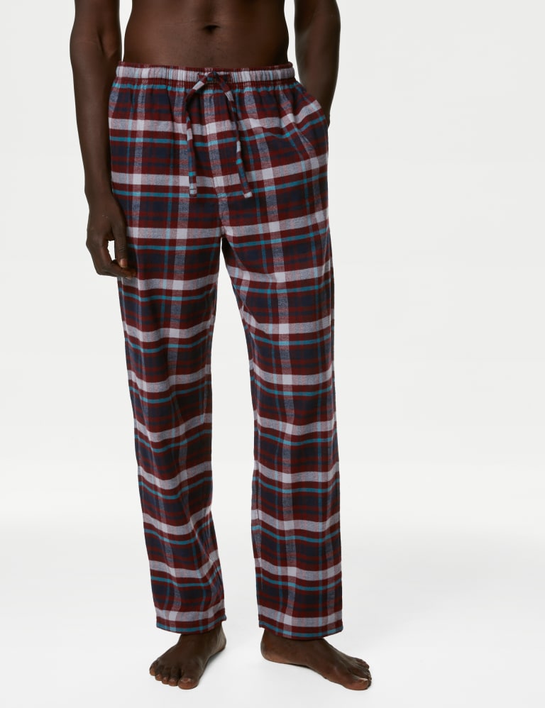  CQR Womens 100% Cotton Flannel Plaid Pajama Pants, Brushed  Soft Lounge & Sleepwear PJ Bottoms