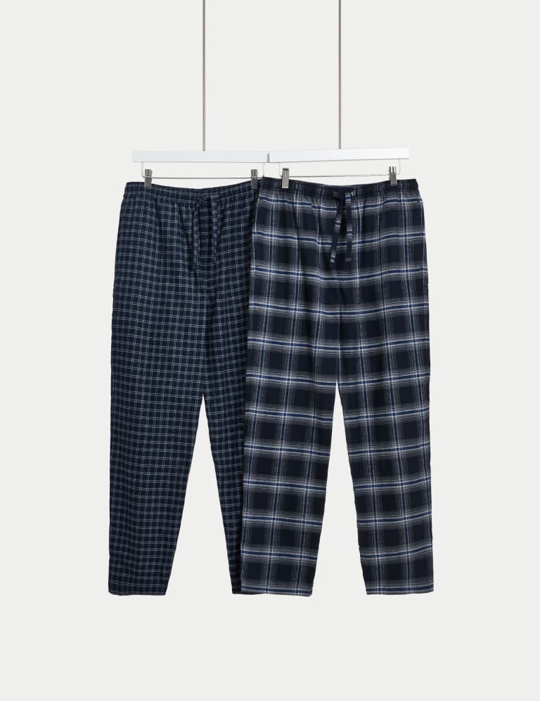 Blue Sweatpants For Men Mens Pajamas Plaid Pajama Pants Sleep Long Pant  With Pockets Soft Pj Bottoms Classic Home Wear Elastic Waist