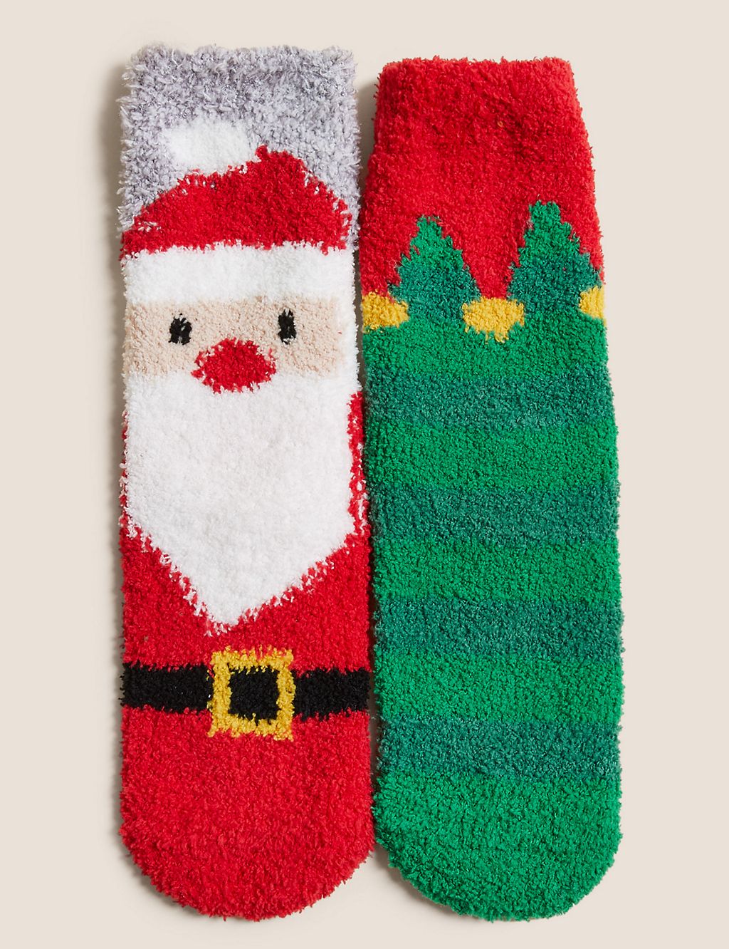 2pk Christmas Slipper Socks 1 of 1