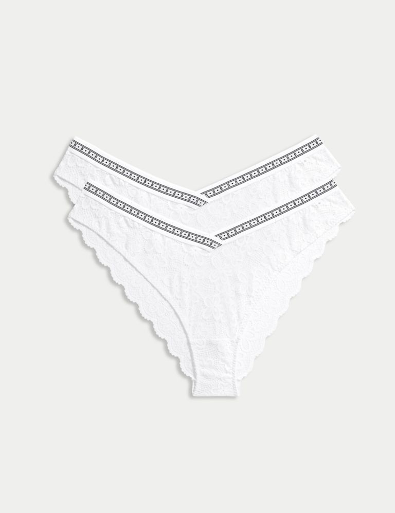 2pk Cleo Lace Miami Knickers 1 of 8
