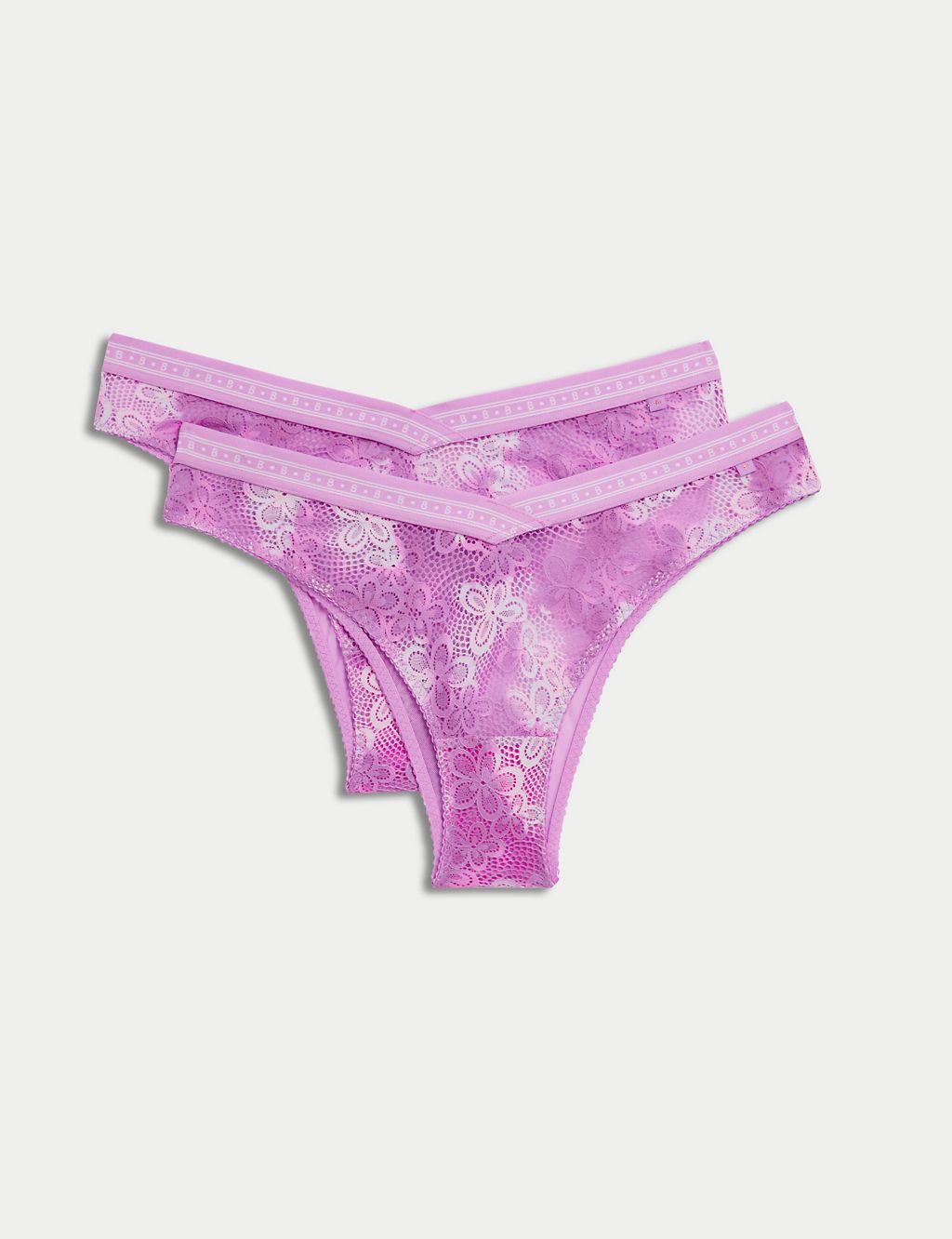 2pk Cleo Lace Miami Knickers 3 of 5
