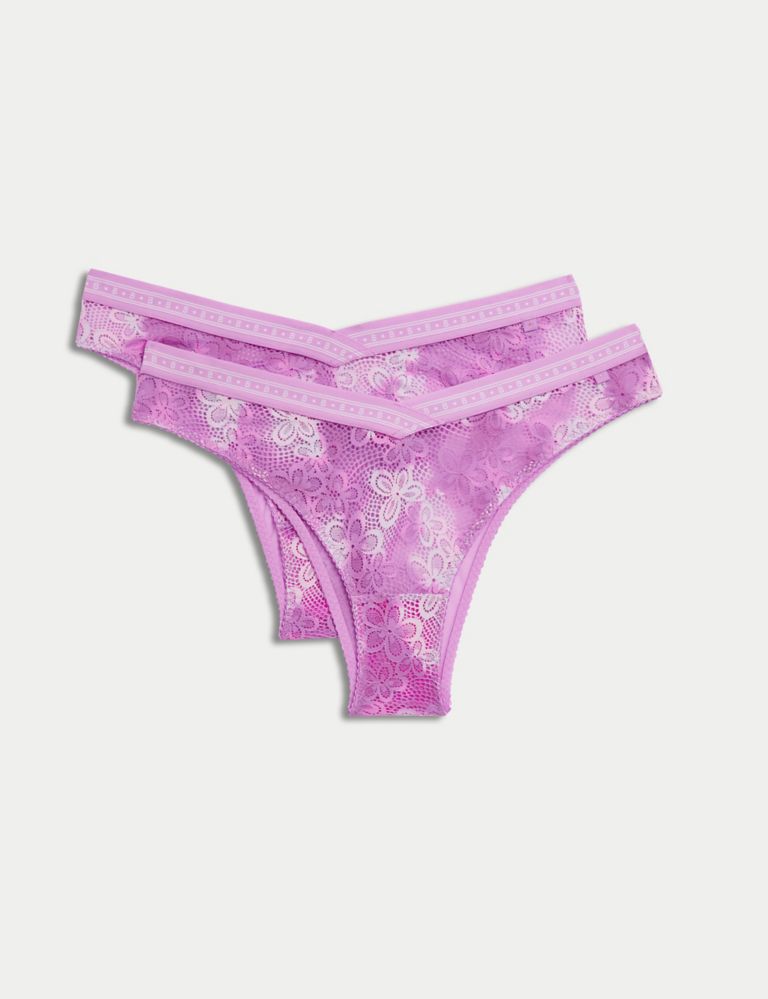 2pk Cleo Lace Miami Knickers 1 of 5