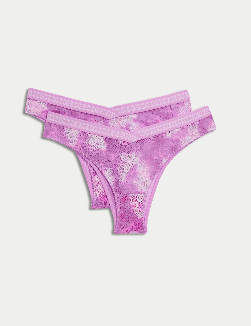 2pk Cleo Lace Miami Knickers 3 of 5