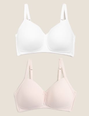 Padded Cotton Blend Half Cup Bra Set 17, Plain at Rs 100/set in