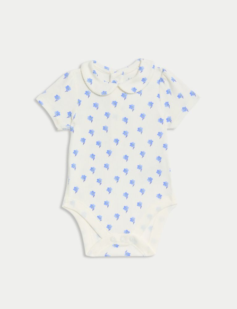 2pk Cotton Rich Bodysuits (0-3 Years) 2 of 4