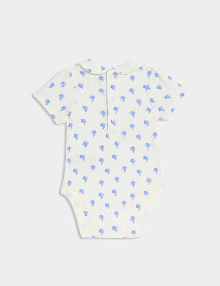 2pk Cotton Rich Bodysuits (0-3 Years) 3 of 4