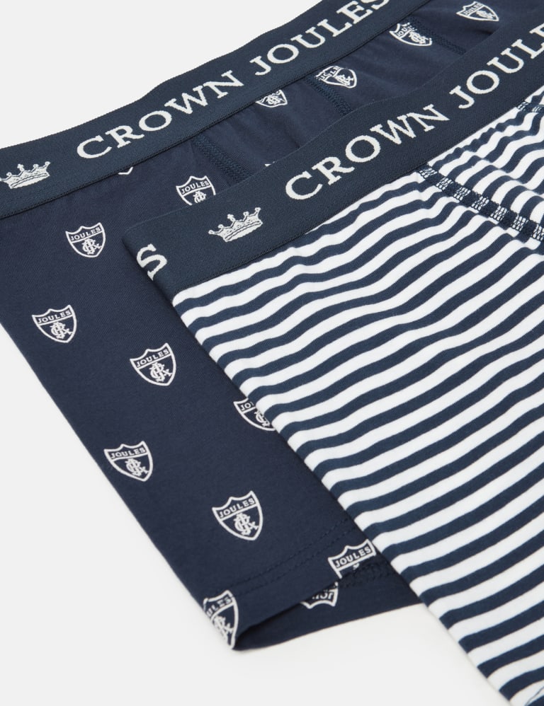 2pk Cotton Rich Crown Joules Slogan Boxers 4 of 4