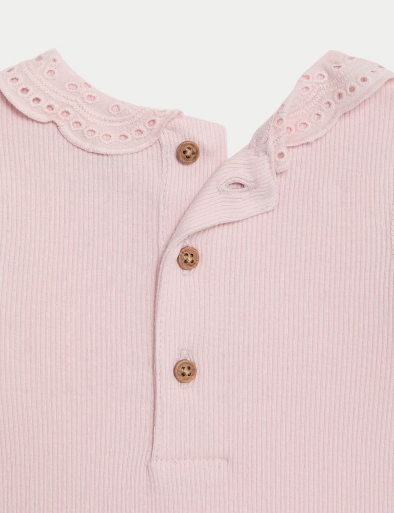 2pk Cotton Rich Frill Collar Bodysuits (6½lbs-3 Yrs) 4 of 4