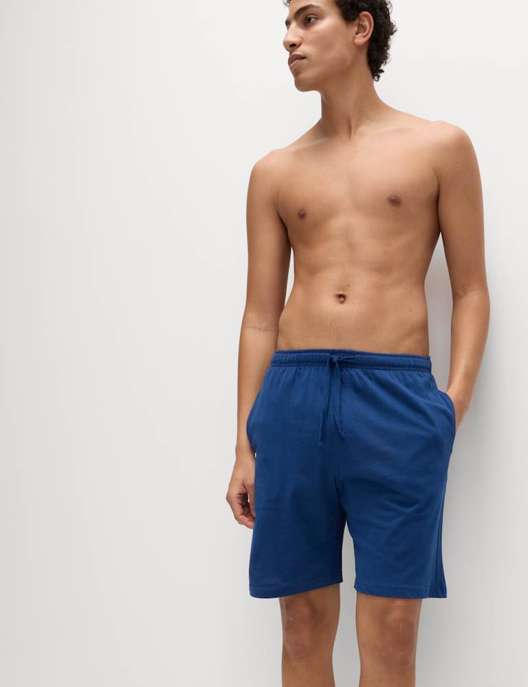 2pk Pure Cotton Jersey Shorts