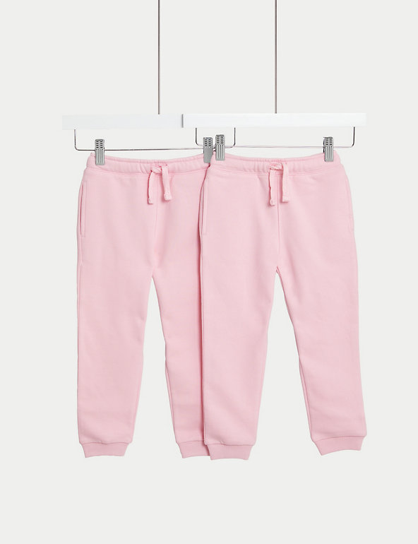 2pk Cotton Rich Joggers (2-8 Yrs) Image 1 of 1
