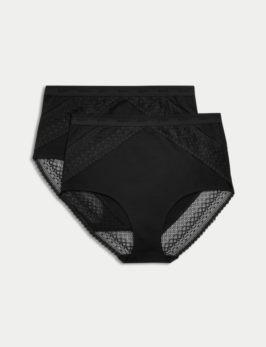 New Ladies Black / White Seamless Light Tummy Control Pants Underwear  Knickers