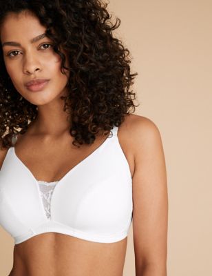 2pk Cotton Rich Non-Wired Full Cup Bras AA-E, M&S Collection