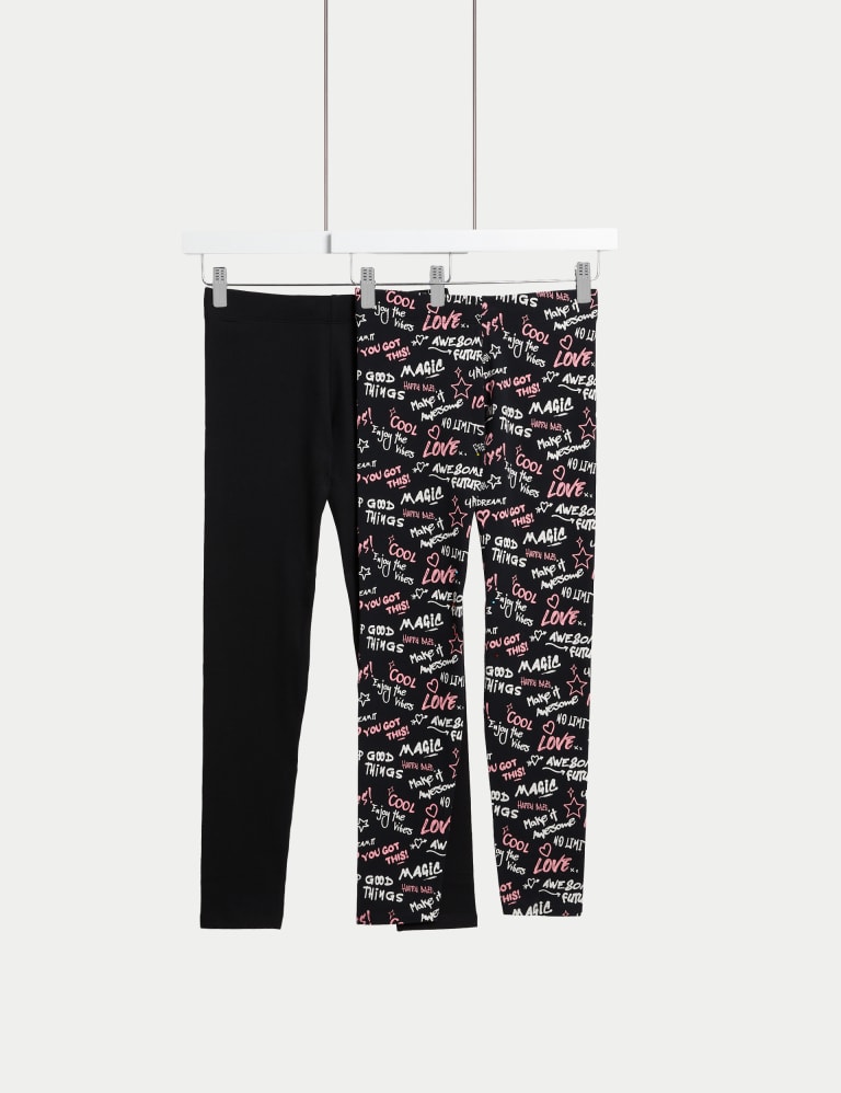 Patterned cotton leggings clearance