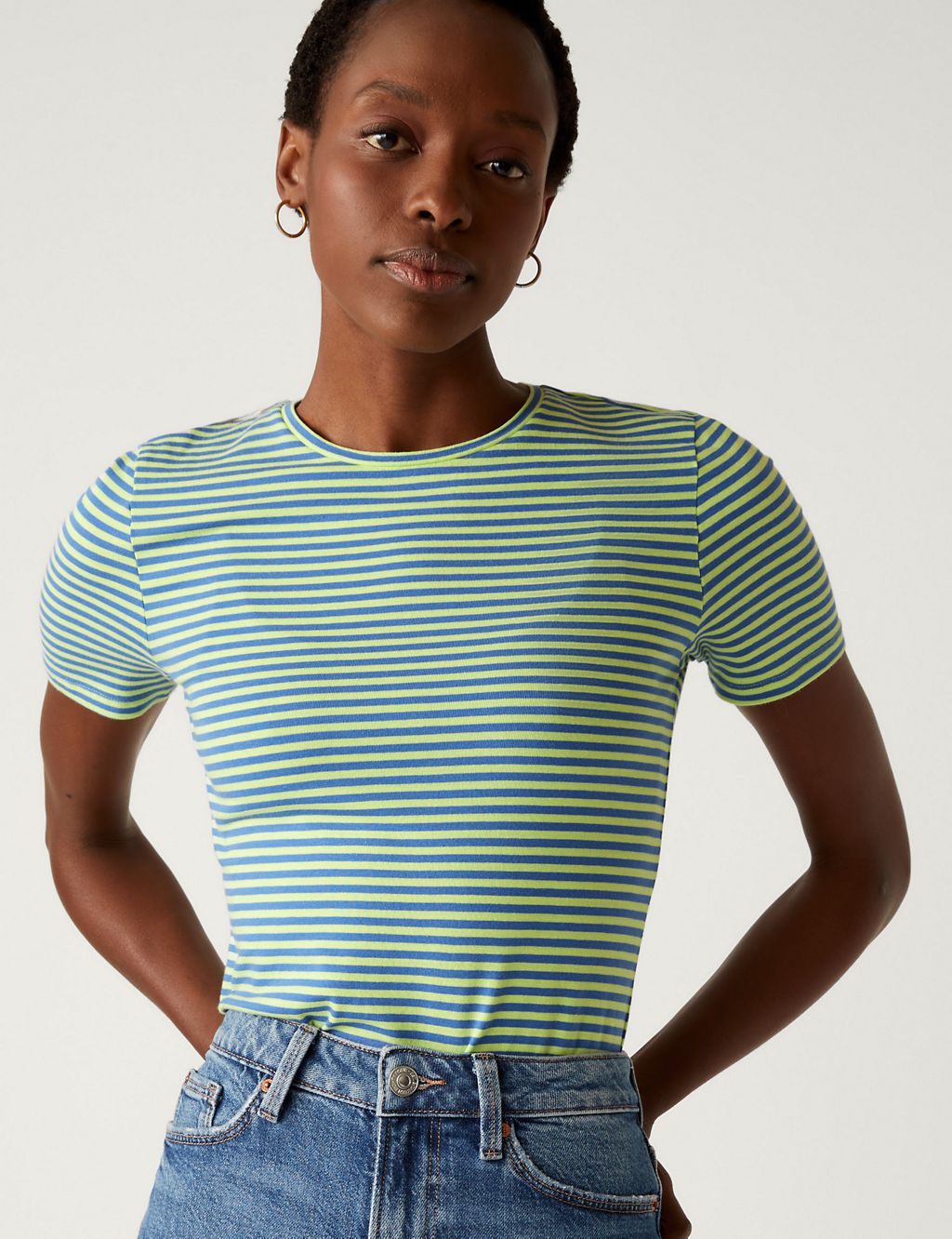 2pk Cotton Rich Slim Fit T-Shirts | M&S Collection | M&S