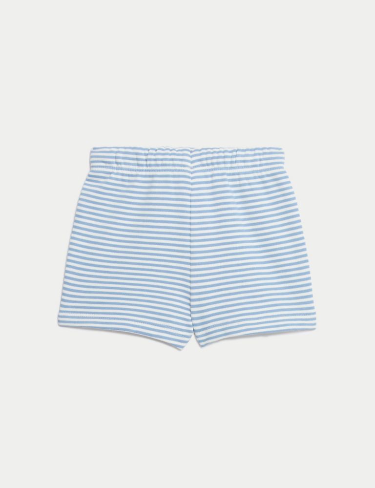 2pk Cotton Rich Striped Shorts (0-3 Yrs) 2 of 3