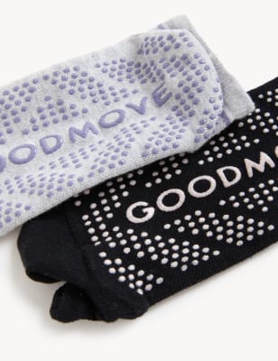 2pk Cotton Rich Yoga Socks Image 2 of 3