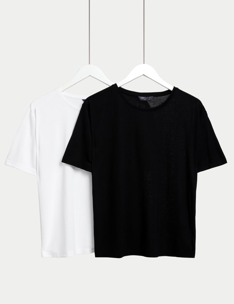 2pk Crew Neck Relaxed T Shirts M S Collection M S