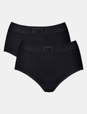 Sloggi Romance Maxi Briefs in Black, Briefs