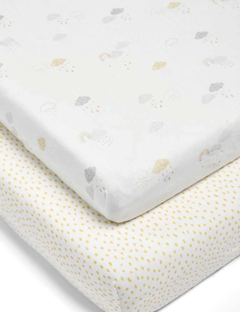 2pk Dream Upon a Cloud Cotbed Fitted Sheets 1 of 1