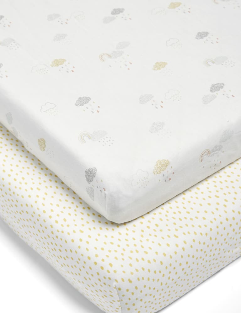 2pk Dream Upon a Cloud Cotbed Fitted Sheets Mamas Papas M S