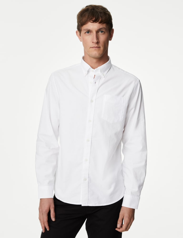 2pk Easy Iron Pure Cotton Oxford Shirts | M&S Collection | M&S