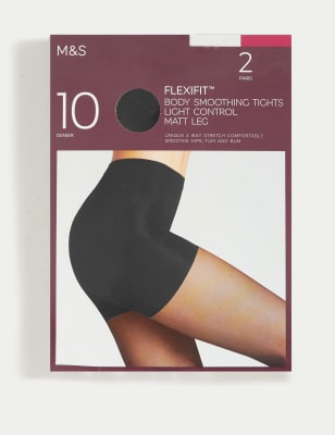 M&S Autograph 10 Denier Matt Ladder Resist Tights illusion Colour