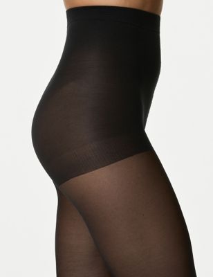 Silky Naturals Body Shaping Bum Tum Thigh Control Top Tights 10 Denier –  Simply Hosiery Online