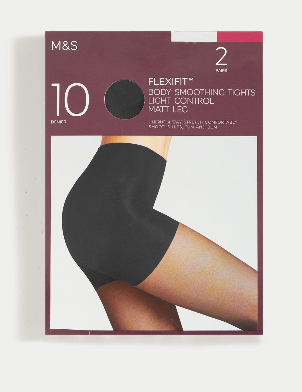 2pk Flexifit™ 10 Denier Light Control Sheer Tights 1 of 4