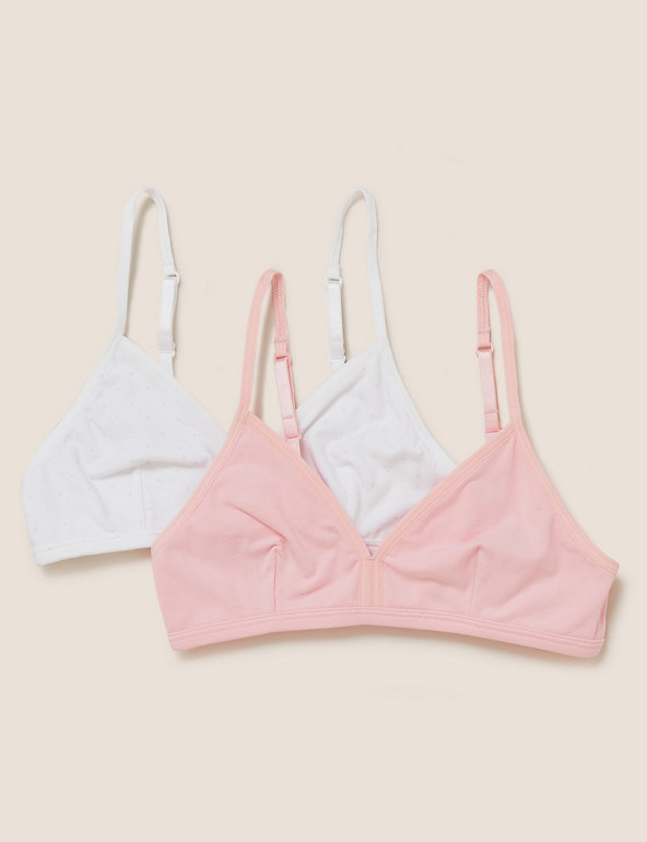 2pk Flexifit™ Cotton with Lycra® First Bras (AA-B) Image 1 of 2