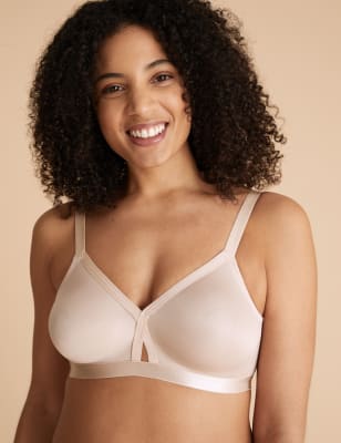 Trofe - - Trofé CHAMPAGNE Crossover Non-Wired Full Cup Bra - Size