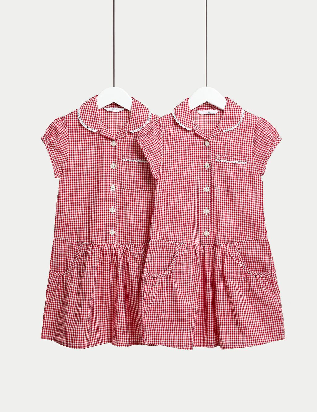 2pk Girls' Cotton Gingham School Dresses (2-14 Yrs) 3 of 5