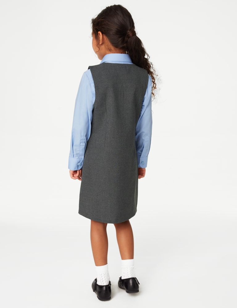 Plus fit grey school hot sale pinafore