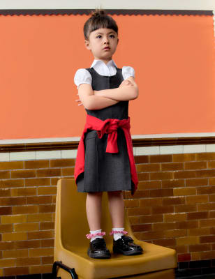 m and s school pinafore