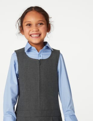 marks and spencer grey pinafore