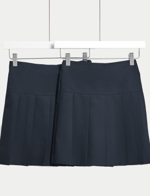2pk Girls' Crease Resistant School Skirts (2-16 Yrs) Image 2 of 5