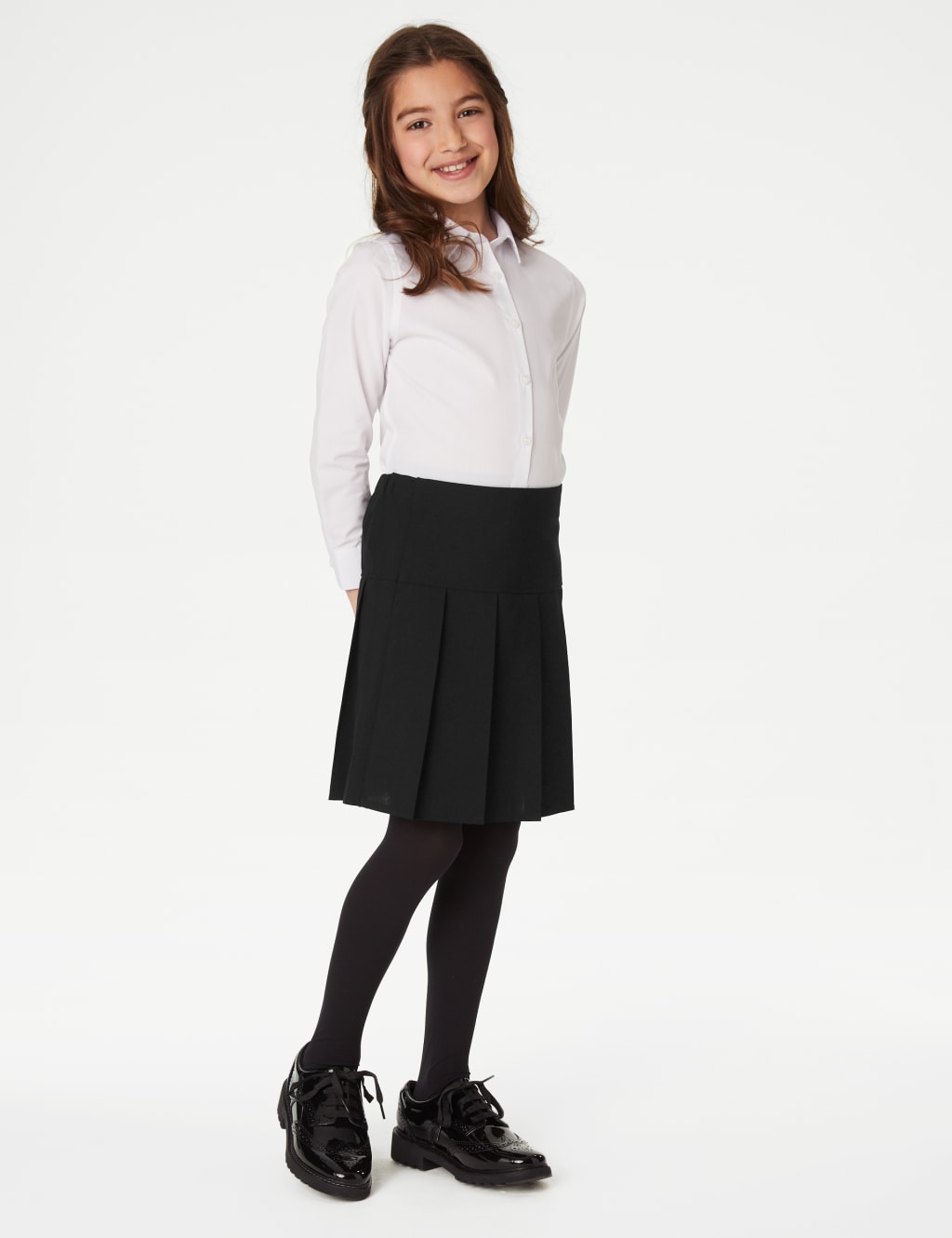 Black Tennis Pleated School Mini Skirt 