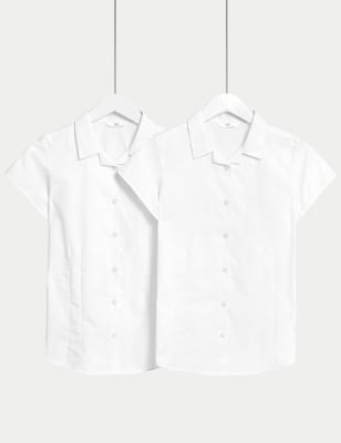 Girls white collar shirt sale