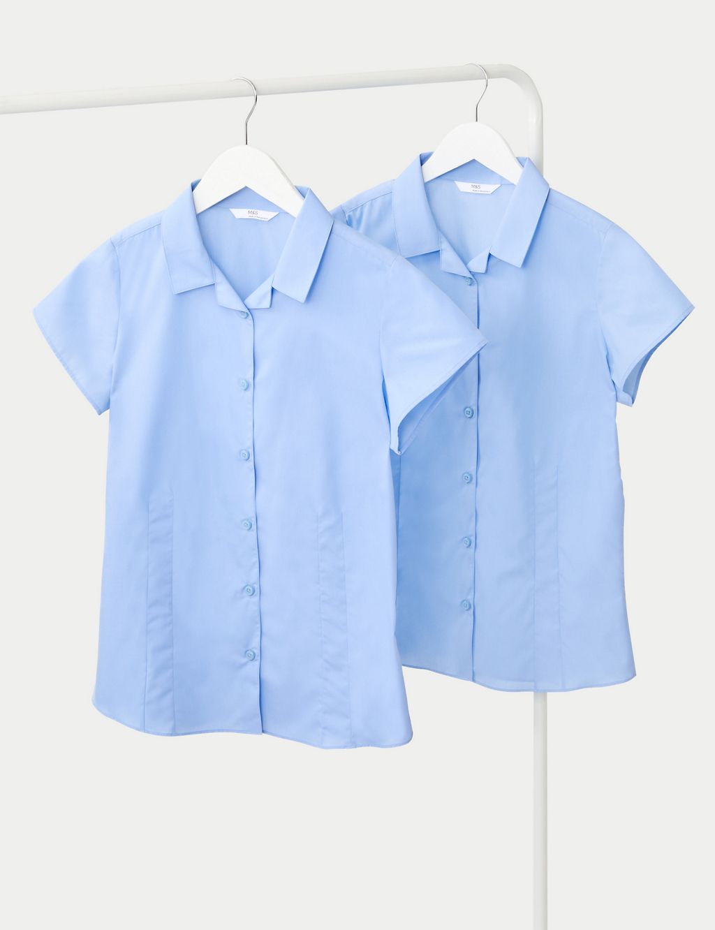 2pk Girls' Easy Iron Revere School Shirts (2-16 Yrs) 1 of 5