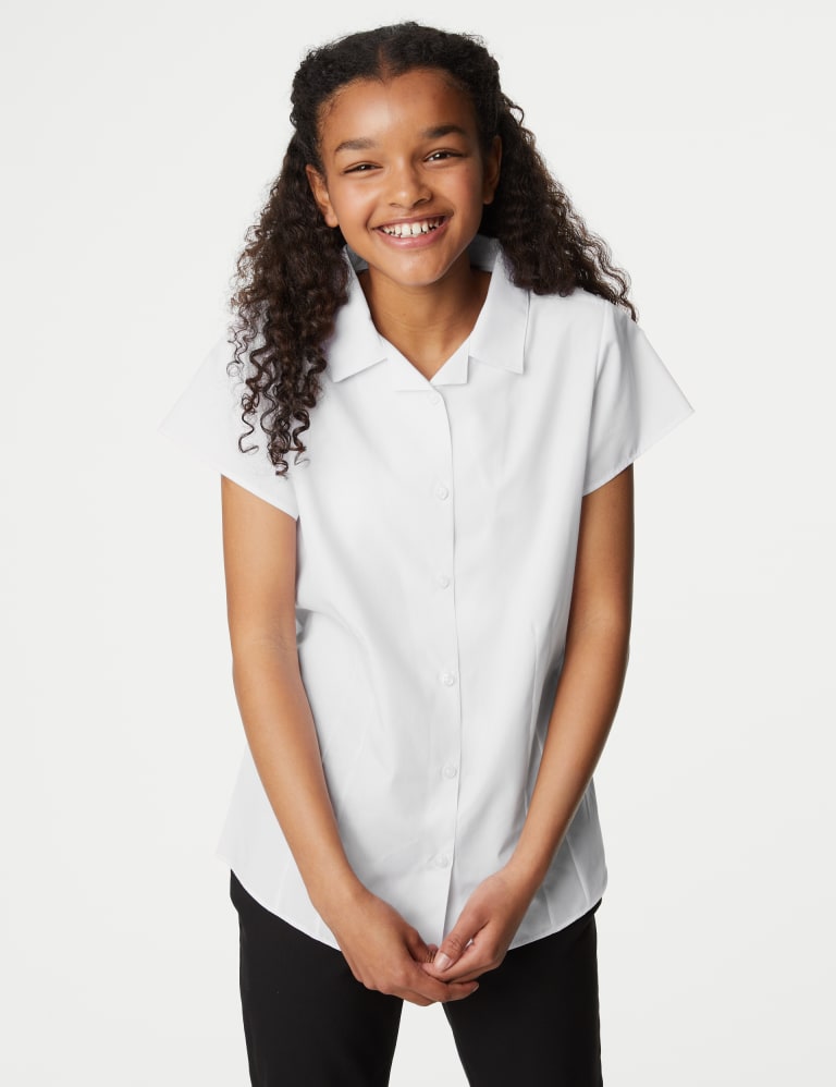 2pk Girls' Easy Iron Revere School Shirts (2-16 Yrs) 1 of 5