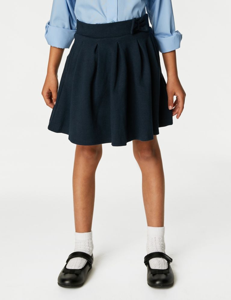 2pk Girls' Jersey Bow School Skirts (2-14 Yrs) 4 of 5