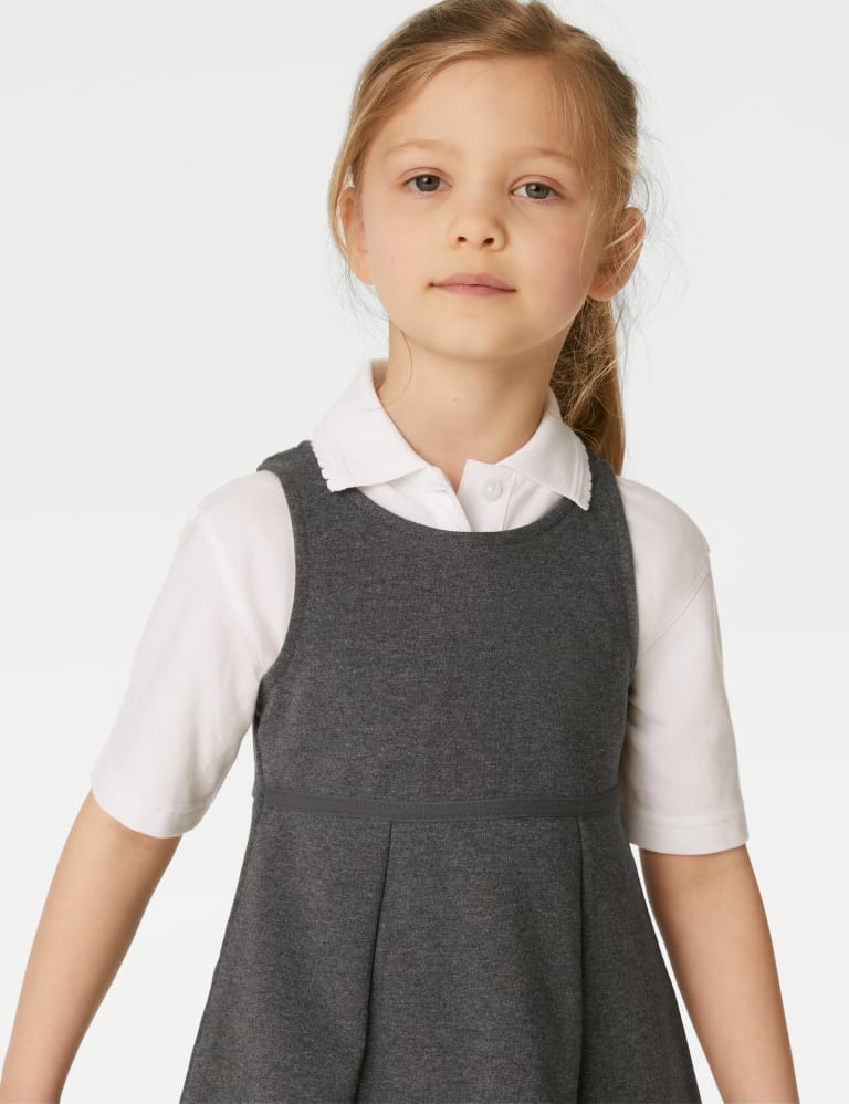 2pk Girls' Jersey School Pinafores (2-12 Yrs) 3 of 4