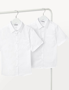 2pk Girls' Non-Iron School Shirts (2-18 Yrs) Image 2 of 5