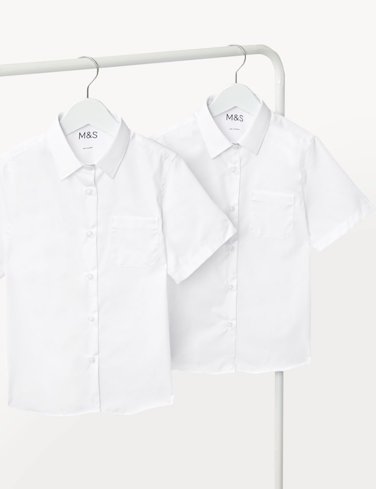 marks and spencer girls school shirts