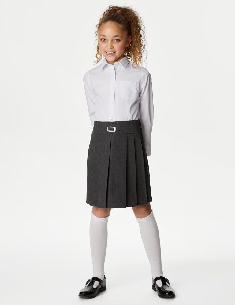 2pk Girls' Permanent Pleats School Skirts (2-18 Yrs) 2 of 4