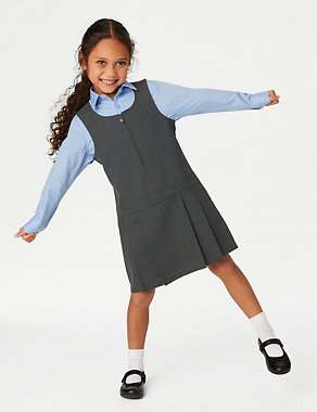 2pk Girls’ Pleated School Pinafores  (2-12 Yrs) Image 2 of 5