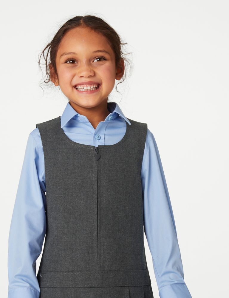 2pk Girls’ Pleated School Pinafores  (2-12 Yrs) 3 of 5