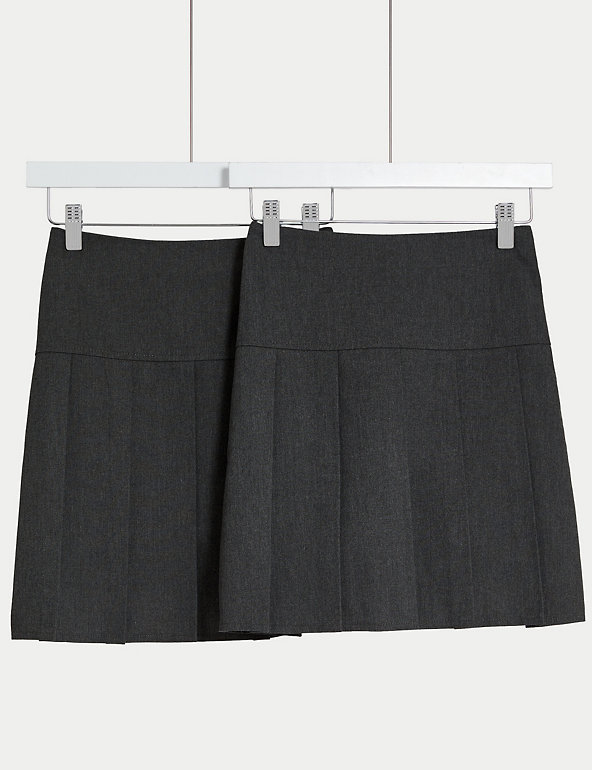 2pk Girls' Pleated School Skirts (2-18 Yrs) Image 1 of 1