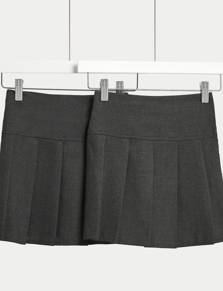 2pk Girls' Plus Fit Pleated School Skirts (2 - 18 Yrs) 1 of 4