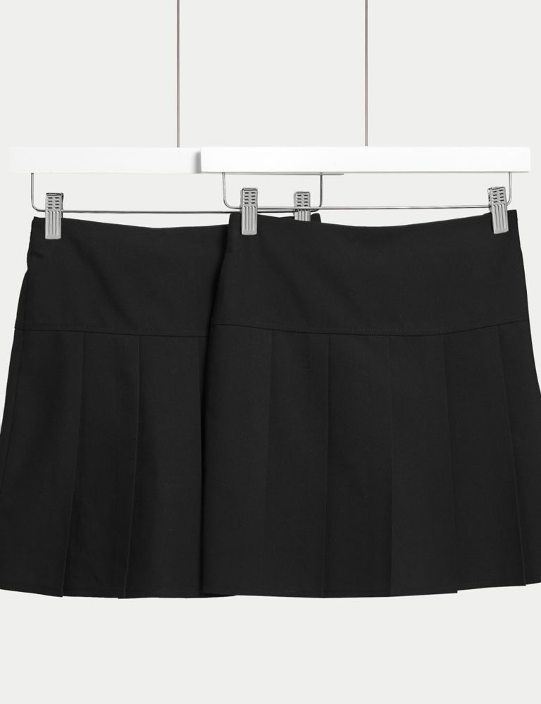 2pk Girls' Plus Fit Pleated School Skirts (2 - 18 Yrs) 1 of 4