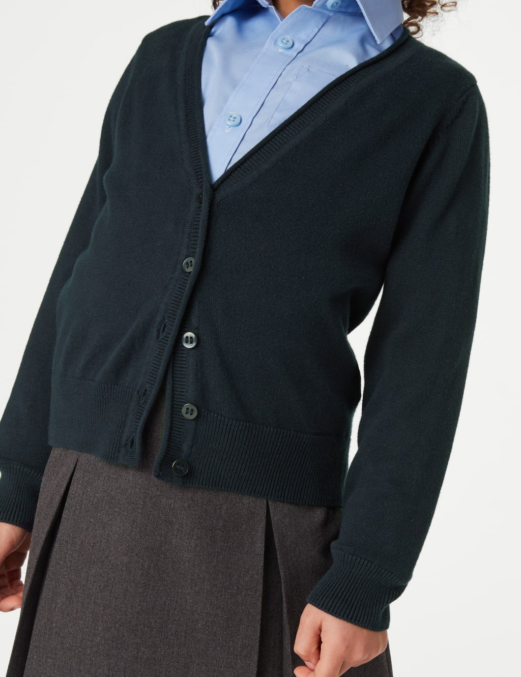 2pk Girls' Pure Cotton School Cardigan (3-18 Yrs) 2 of 4